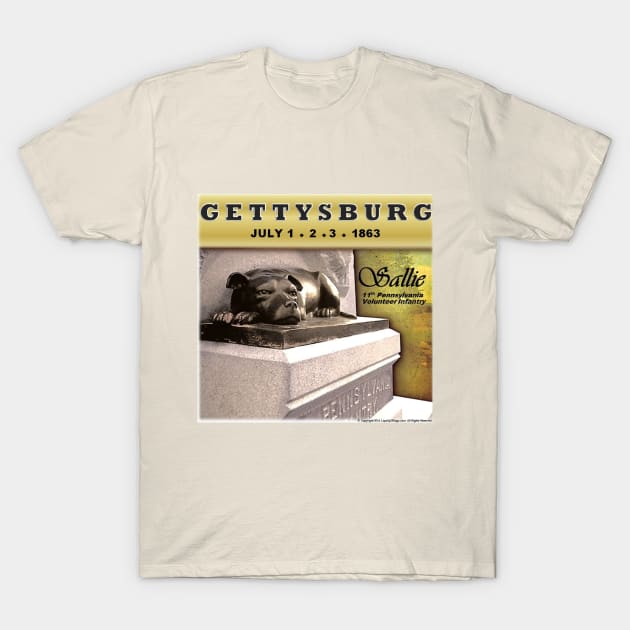 "Sallie" Civil War Dog at Gettysburg by LoyaltyOfDogs T-Shirt by LoyaltyOfDogs